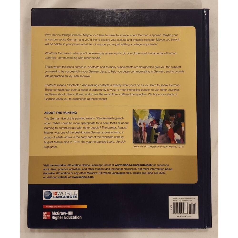Kontakte A Communicative Approach 6th Ed Tschirner Hardcover German Textbook - Picture 2 of 6